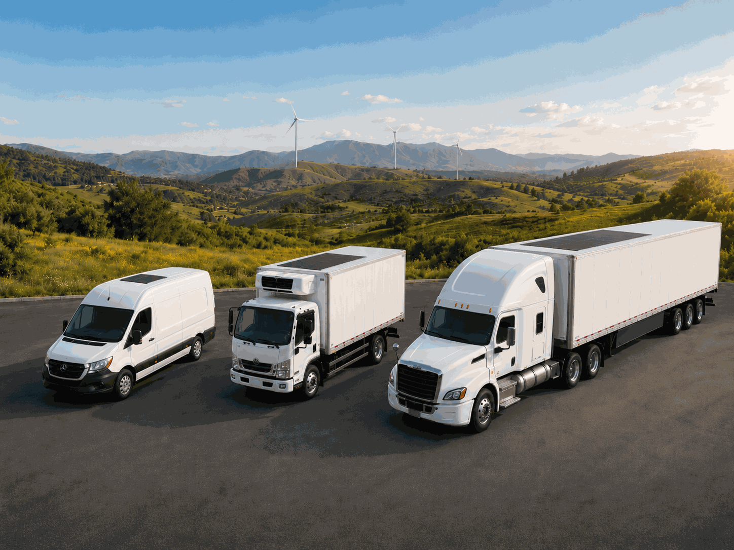 Lensun commercial logistics fleet solar solution